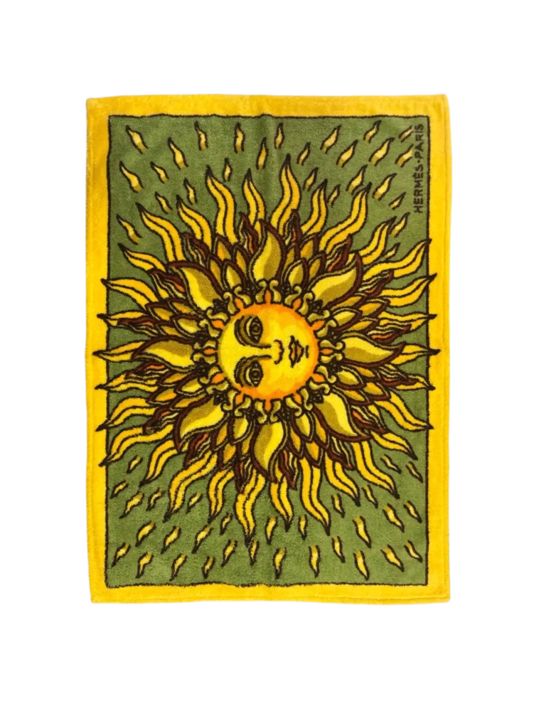 Sun print terry cloth beach towel.