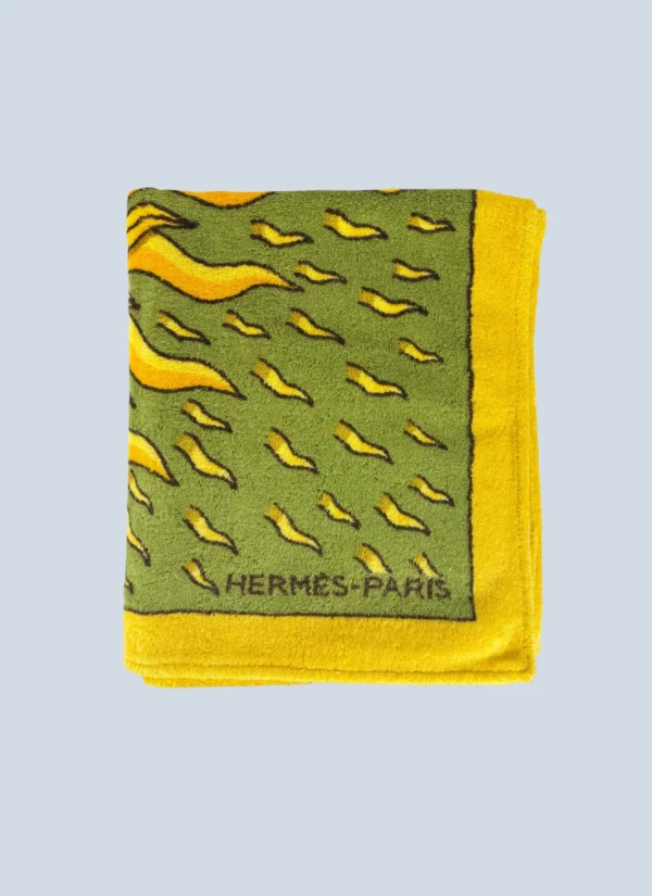 <b>Hermès</b> <br> telo mare in spugna stampa sole.