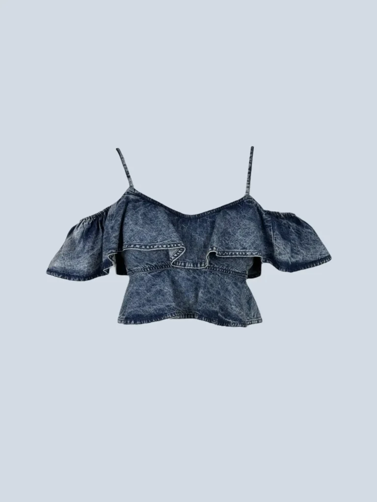 Étoile, top Voloteo in denim, 38fr.