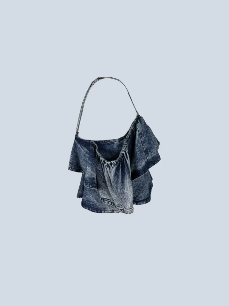 Étoile, top Voloteo in denim, 38fr., foto 2 di 4