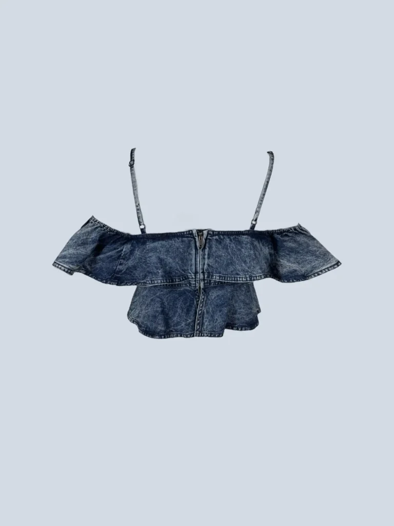 Étoile, top Voloteo in denim, 38fr., foto 3 di 4
