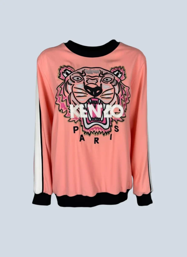 <b>Kenzo</b> <br> felpa girocollo con ricamo Tiger, S.