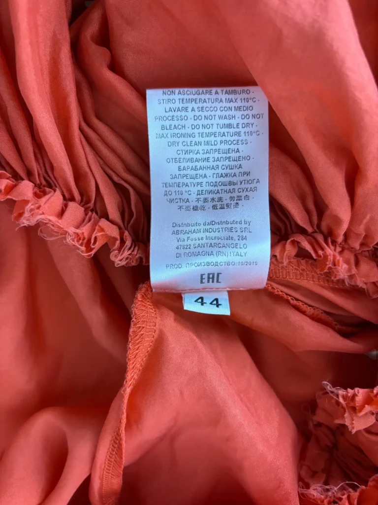Abito lungo in seta con rouches, 44., foto 5 di 5