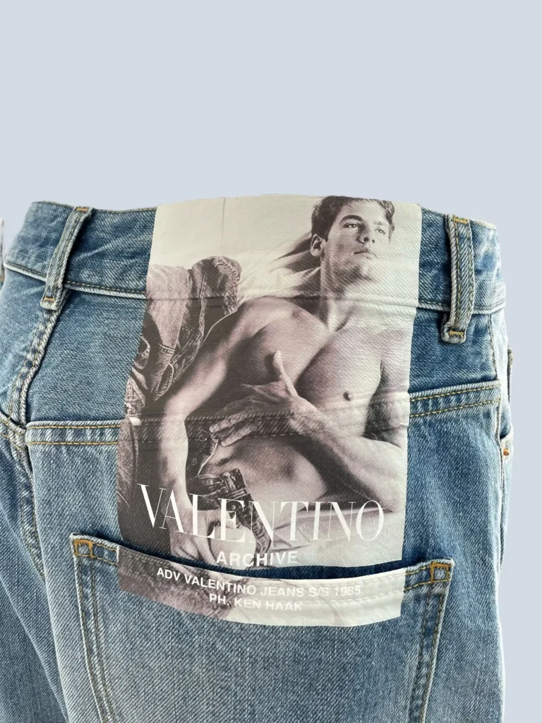 Pantaloni in denim baggy con stampa, 29., foto 4 di 7