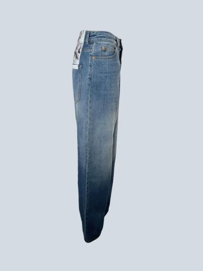Pantaloni in denim baggy con stampa, 29., foto 2 di 7
