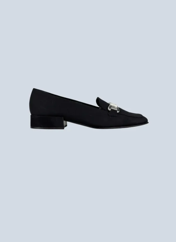 <b>Prada</b> <br> mocassini in tela con fibbia, 40.
