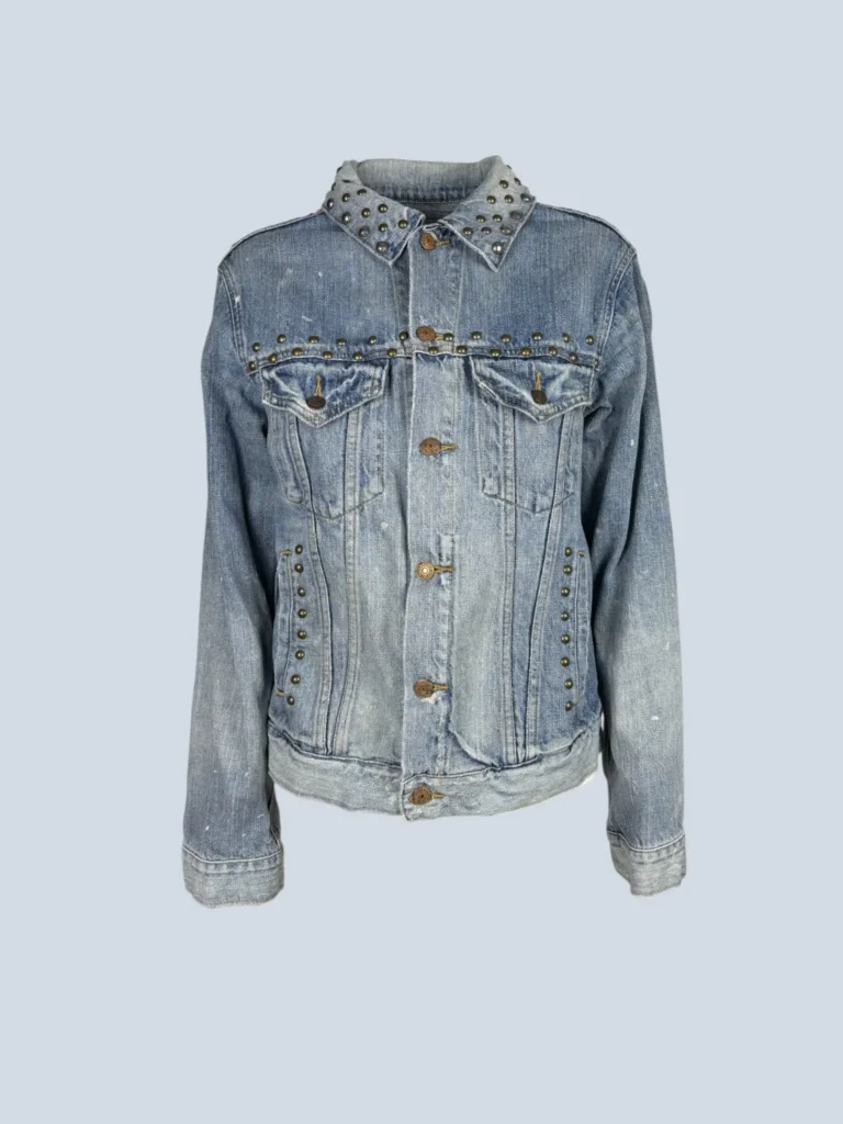 Denim&Supply, giacca in denim con borchie, M.