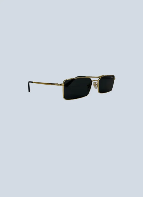 <b>Vogue</b> <br> occhiali da sole rettangolari in metallo.