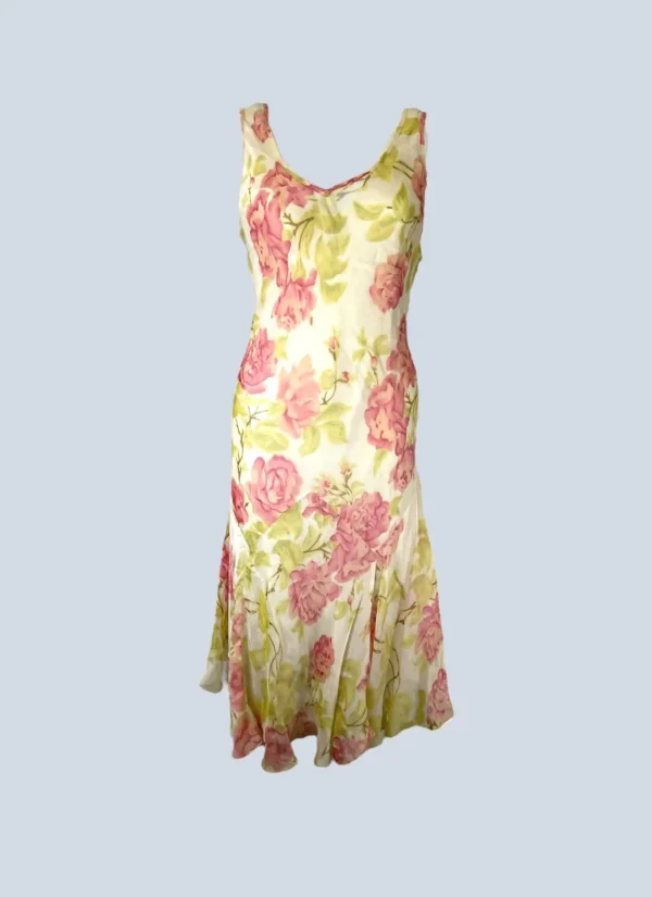 <b>P.A.R.O.S.H</b><br> abito midi in seta floreale, 40.