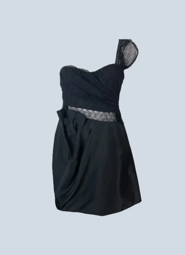 <b>La Perla</b><br> abito midi monospalla con pizzo, 42.