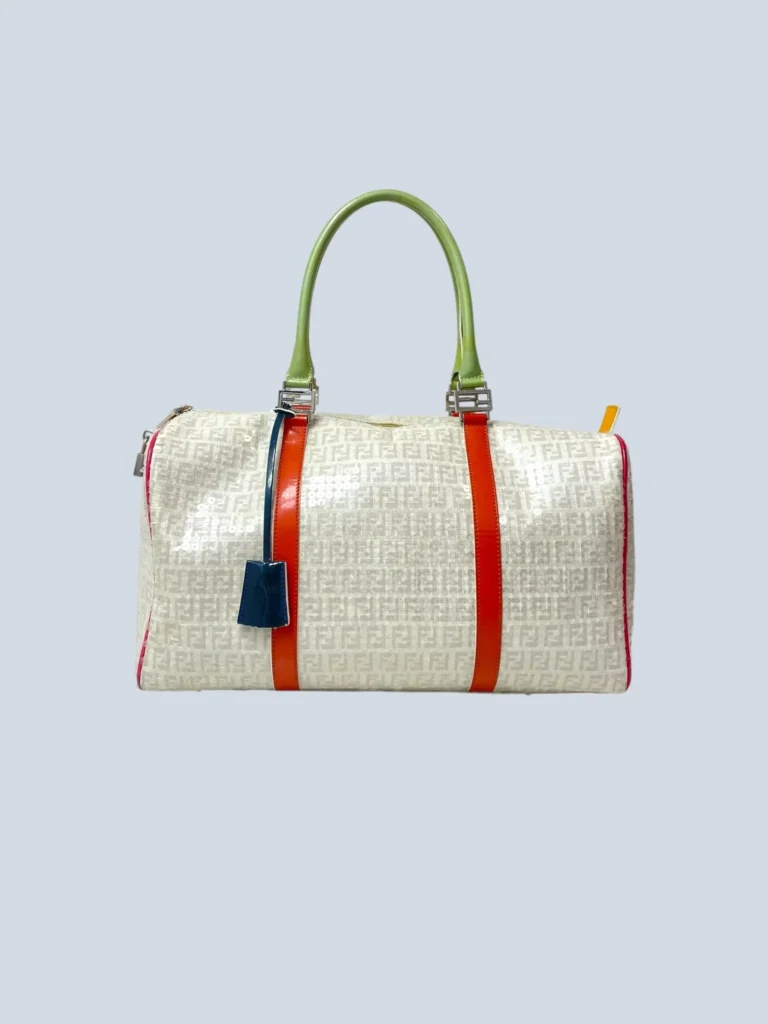 Borsa a mano bauletto in tela Zucchino e paillettes.