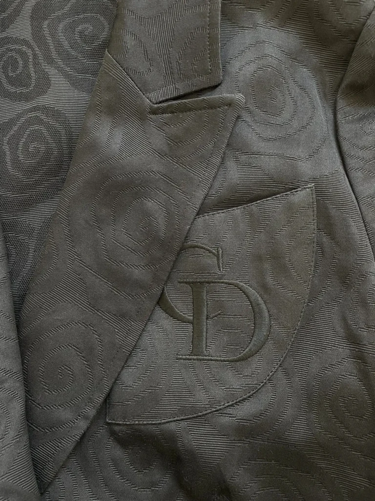 Dior2, blazer in cotone con motivo floreale e ricamo CD, 42., foto 6 di 8
