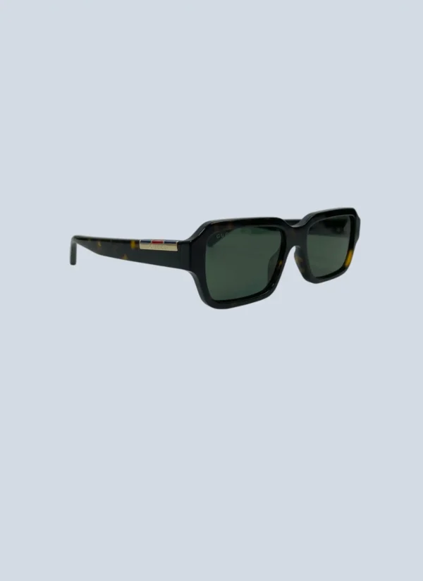 <b>Gucci</b><br> occhiali da sole squadrati in acetato havana.