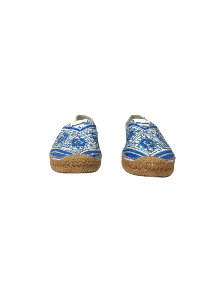Espadrillas in tela con stampa Maiolica., foto 3 di 5