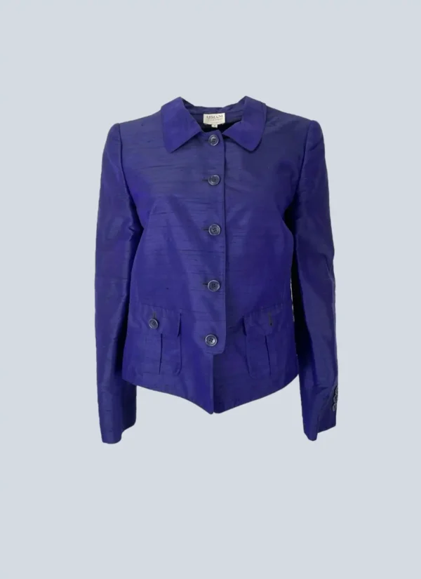 <b>Armani Collezioni</b><br> giacca in shantung di seta, 46.