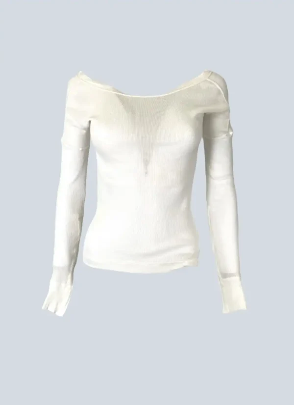 <b>Gucci by Tom Ford</b><br> maglia a maniche lunghe a costine, XS.