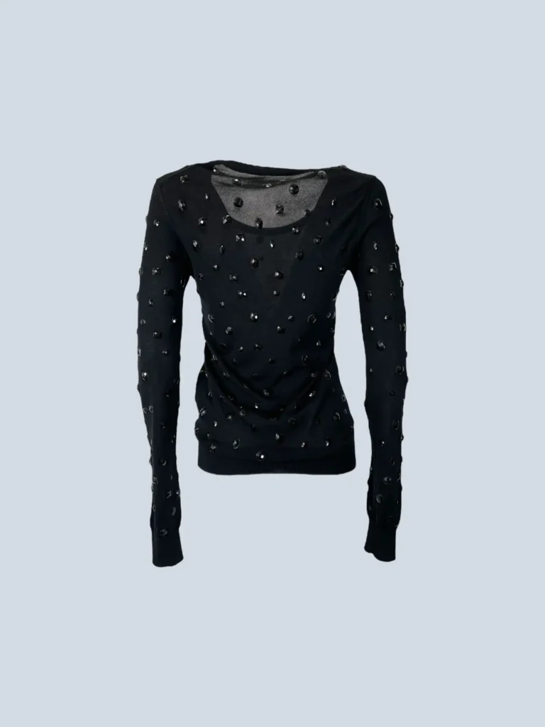 Maglione in cotone con applicazioni, 40., foto 3 di 5