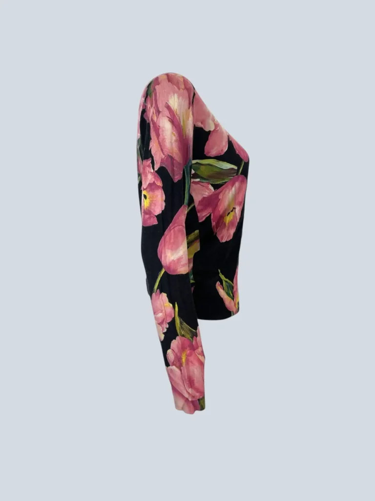 Floral print cotton long-sleeved top,, photo 3 of 5