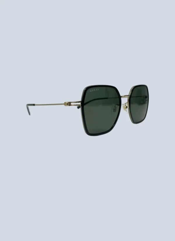 <b>Gucci</b><br> occhiali da sole in metallo oversize quadrati.