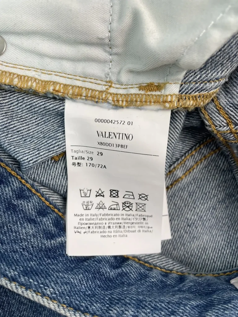 Pantaloni in denim baggy con stampa, 29., foto 6 di 7
