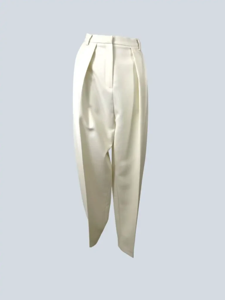 Wool pleated trousers, 40fr.