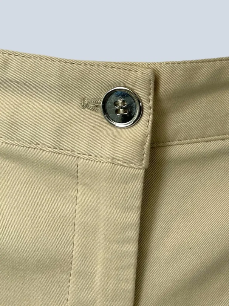 Pantaloni in cotone e pelle, 38., foto 6 di 9