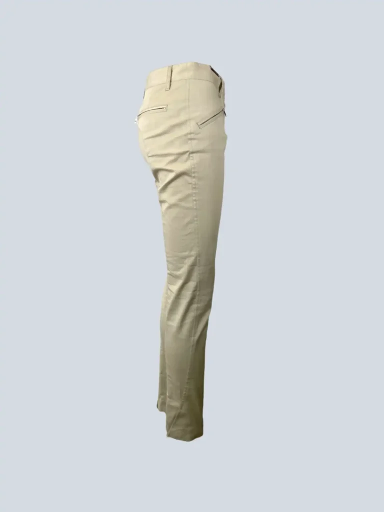 Pantaloni in cotone e pelle, 38., foto 3 di 9