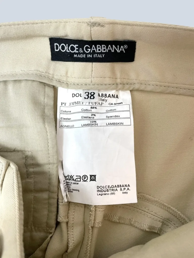 Pantaloni in cotone e pelle, 38., foto 5 di 9