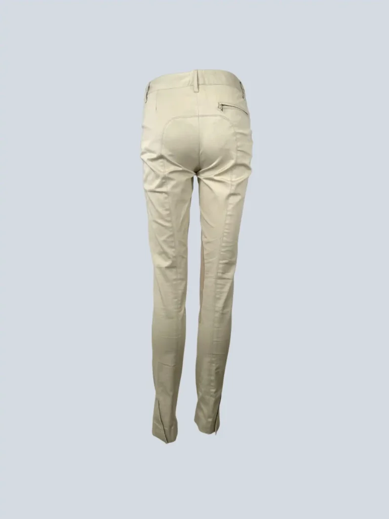 Pantaloni in cotone e pelle, 38., foto 4 di 9
