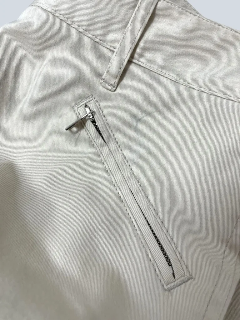 Pantaloni in cotone e pelle, 38., foto 8 di 9