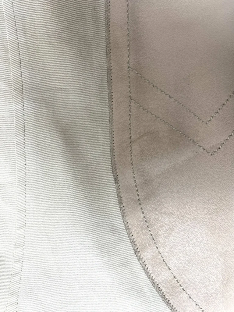 Pantaloni in cotone e pelle, 38., foto 9 di 9