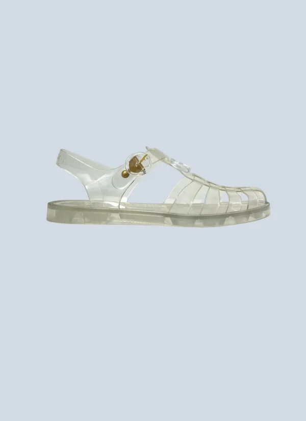 <b>Gucci</b><br> sandali con cinturino a fibbia in gomma, 42.