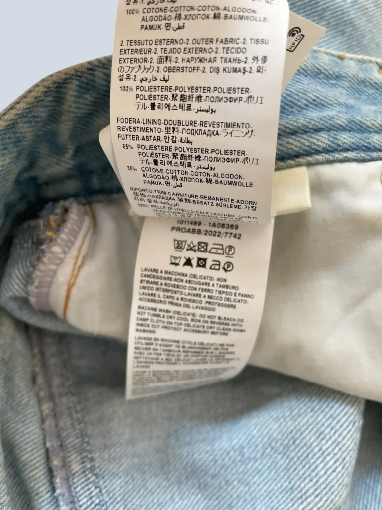 Shorts in denim con stampa barocco, 24., foto 7 di 9