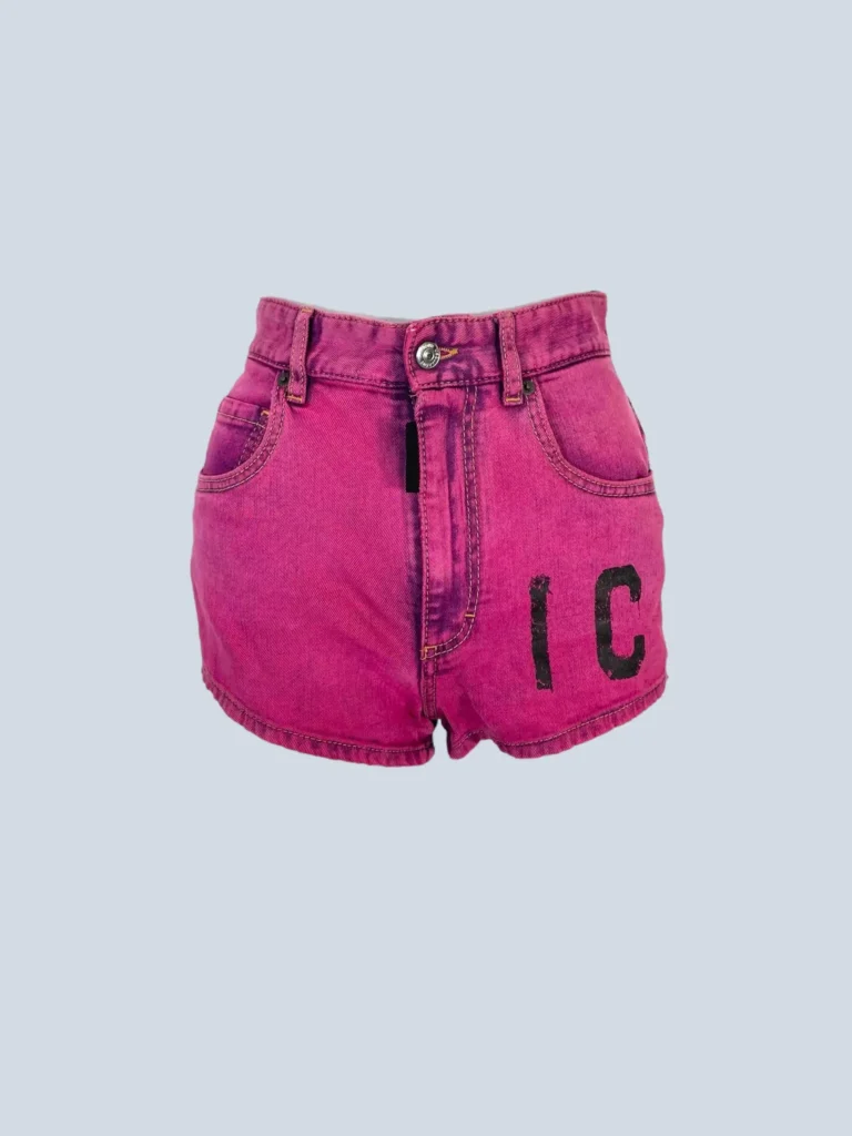 Shorts in denim con logo, 38.