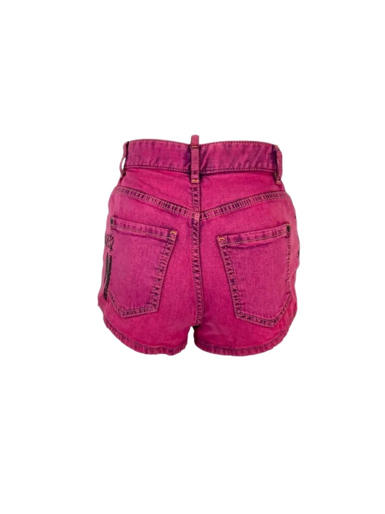 Shorts in denim con logo., foto 4 di 6