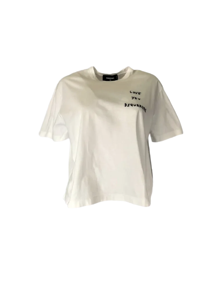 Embroidered cotton T-shirt.