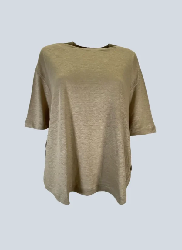 <b>Loro Piana</b><br> t-shirt in lino e seta, L.