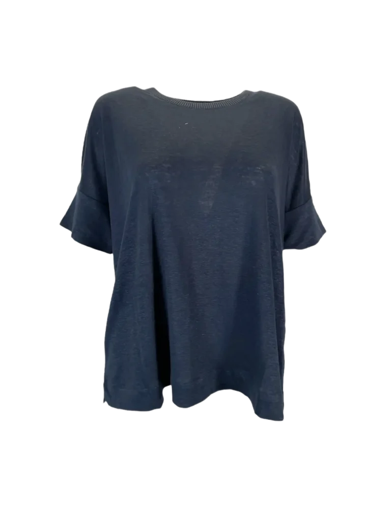 T-shirt in lino e seta, L.