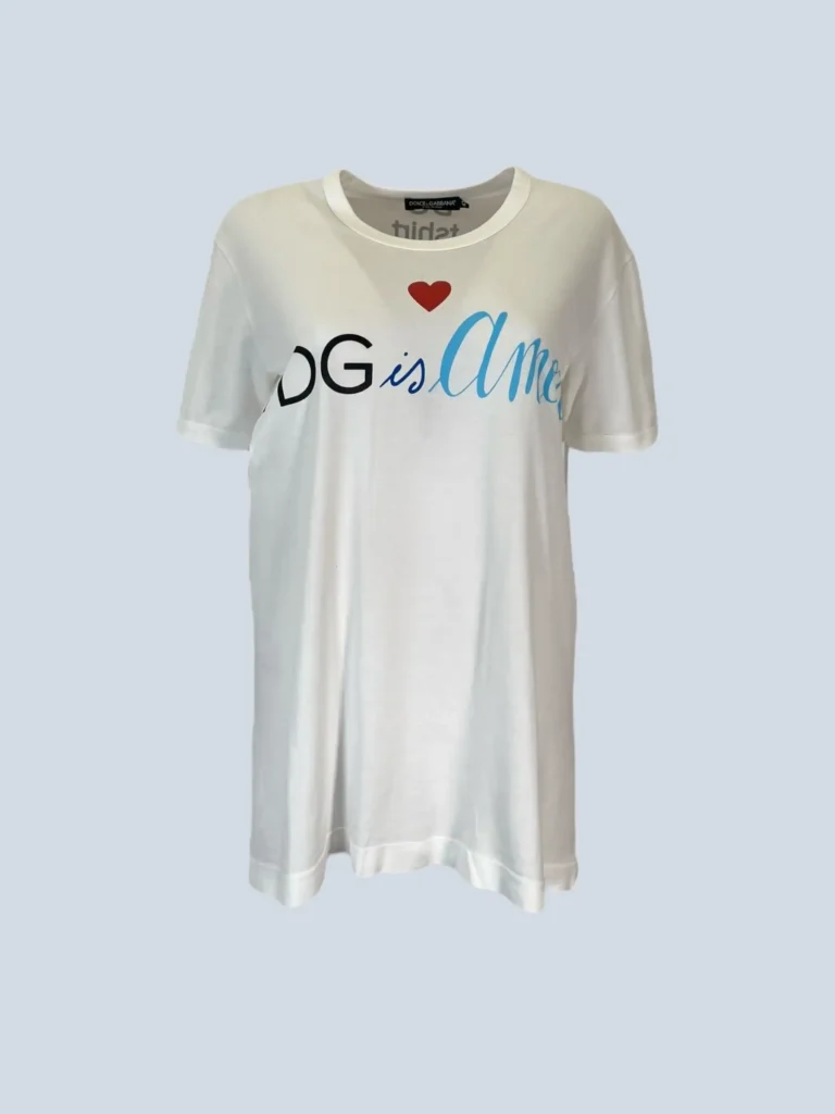 T-shirt in cotone con logo, 42.