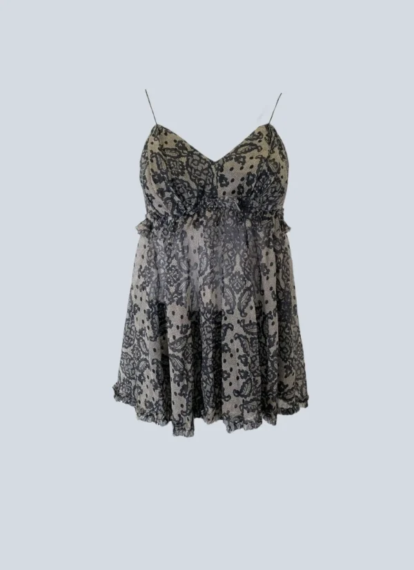 <b>Dolce&Gabbana</b><br> top in cotone e pizzo, 42.