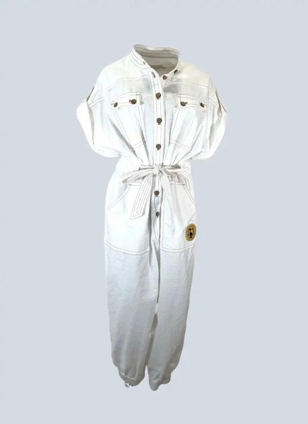 <b>Zimmermann</b><br> tuta Tyggy in cotone con ricamo, 4.