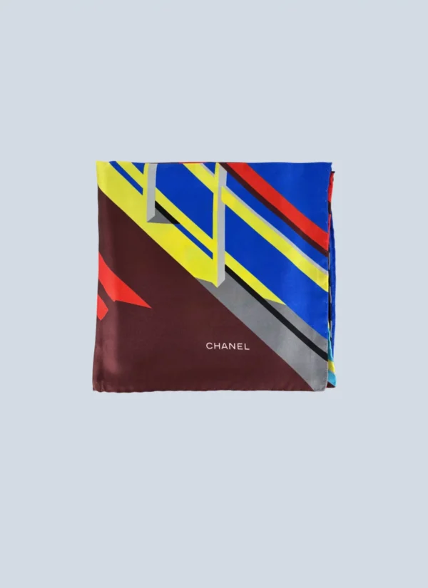 <b>Chanel</b> <br> carré in seta stampa crociera.