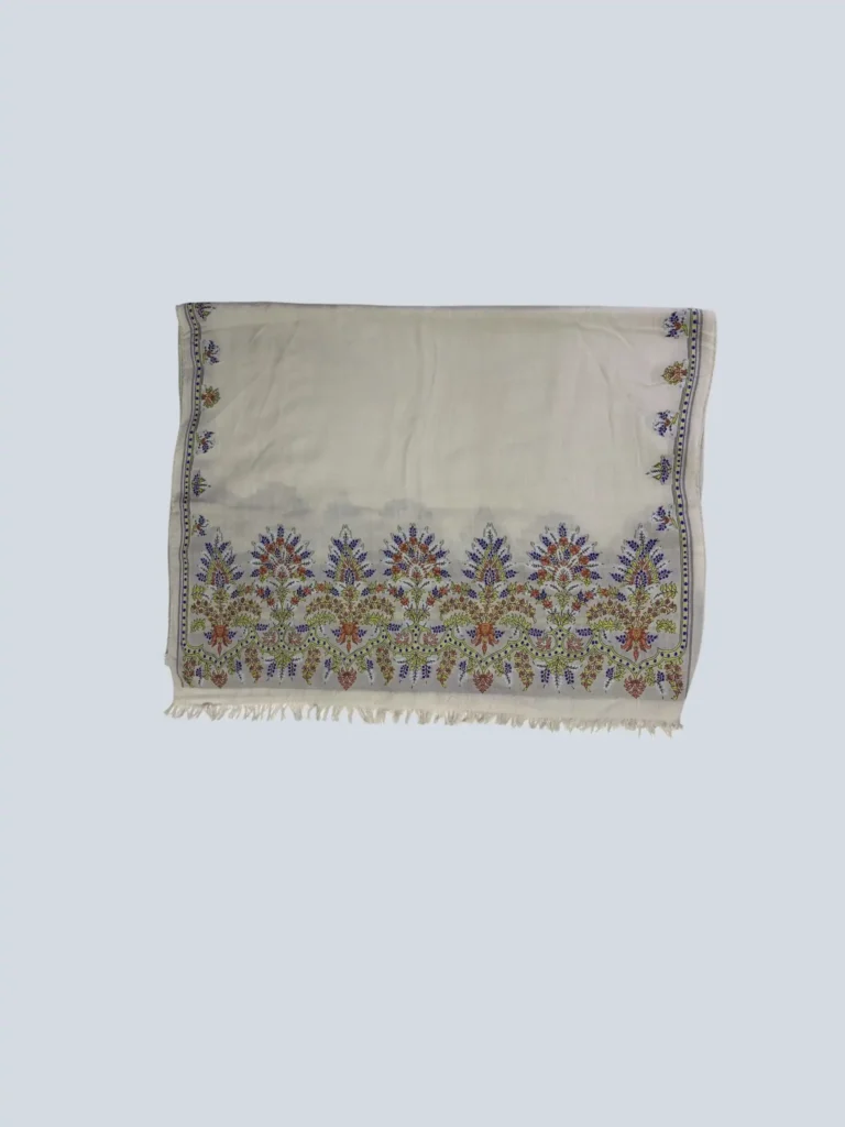 Foulard in lana stampa floreale., foto 2 di 5