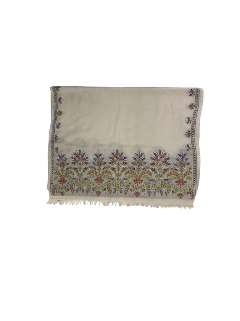 Foulard in lana stampa floreale., foto 2 di 5