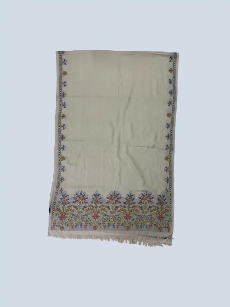 Foulard in lana stampa floreale., foto 3 di 5