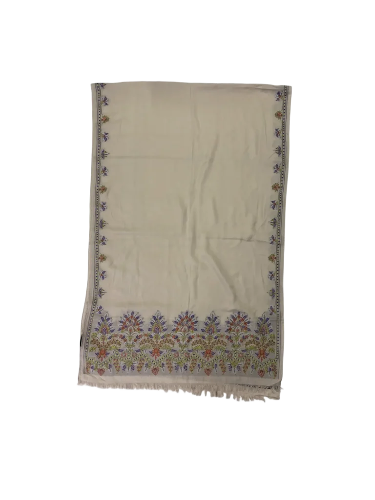 Foulard in lana stampa floreale., foto 3 di 5
