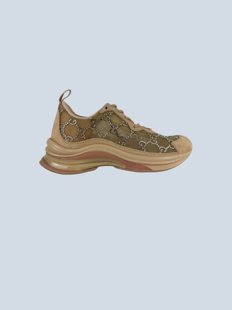 Sneakers Run in mesh e strass, 36.5.