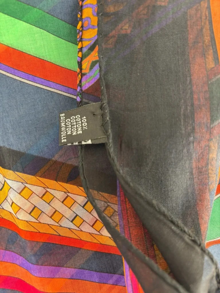 Foulard stampa geometrica., foto 5 di 5