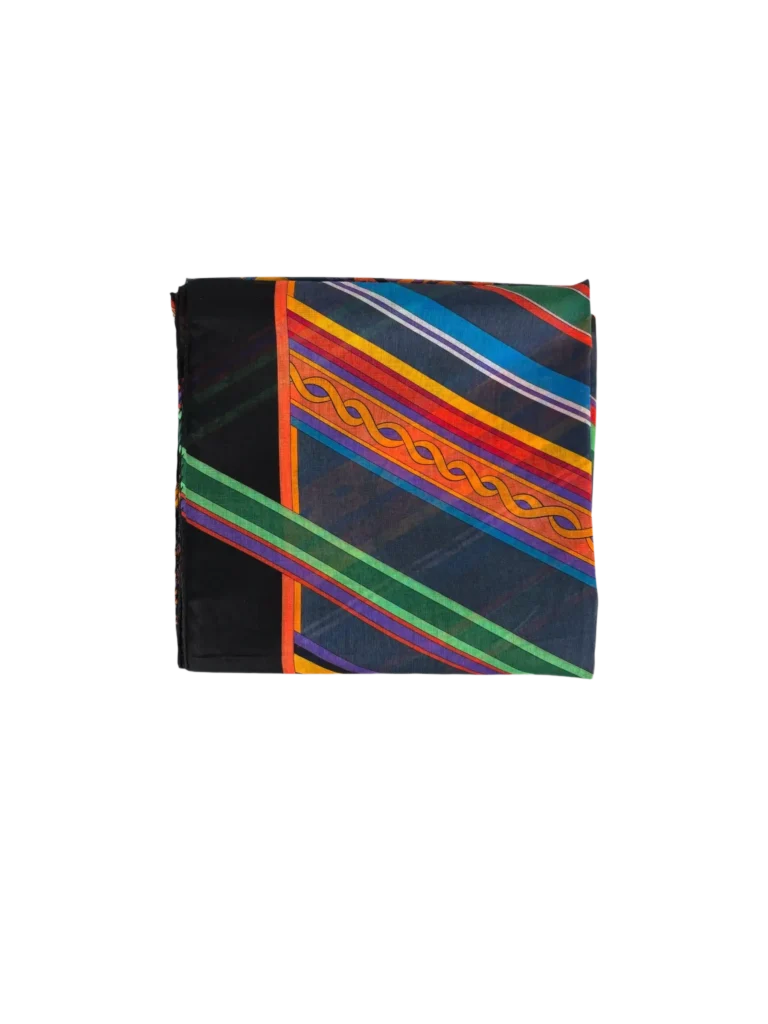Geometric print foulard.