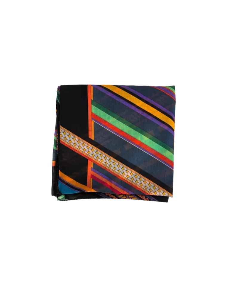 Foulard stampa geometrica., foto 2 di 5